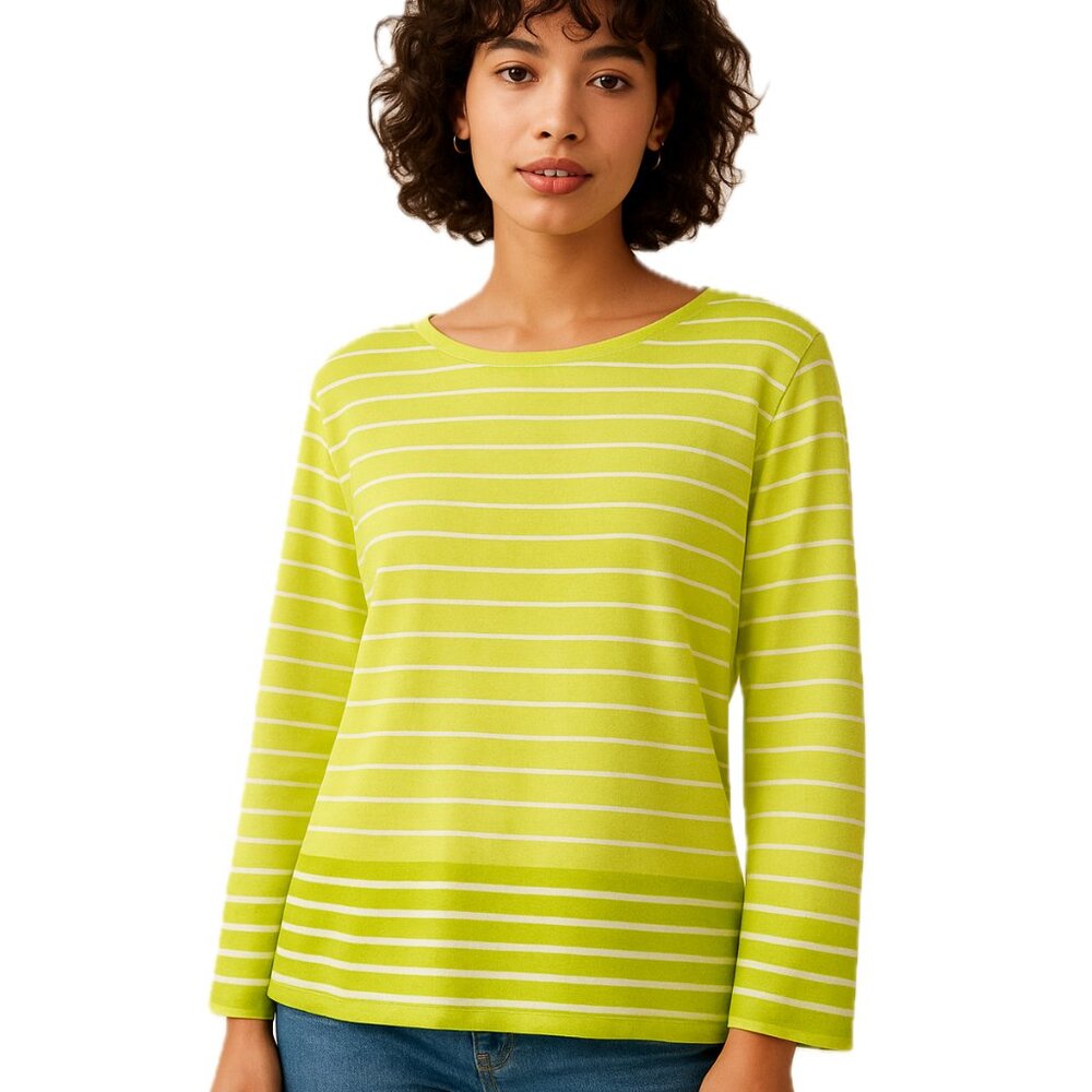 Evelyn & Arthur Lime Striped Top